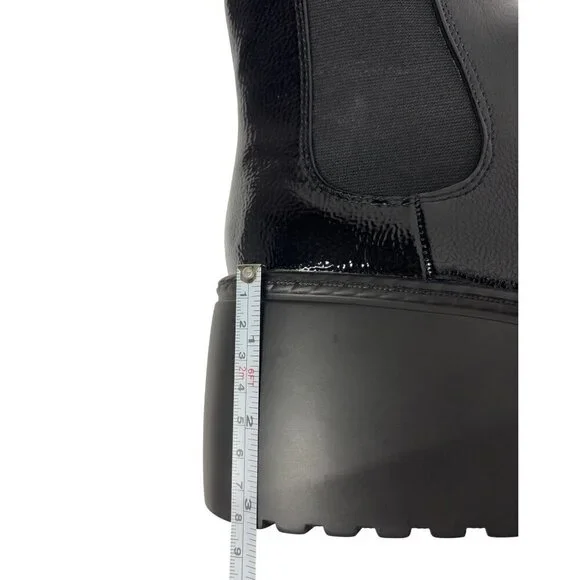 NINE WEST / Henrita-3 / Black Patent / Faux Leather / Platform/ Booties / Size 1 - Picture 8 of 9